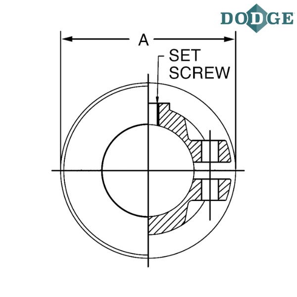 010039 DODGE - 3 3/16 SOLID IRON COLLAR