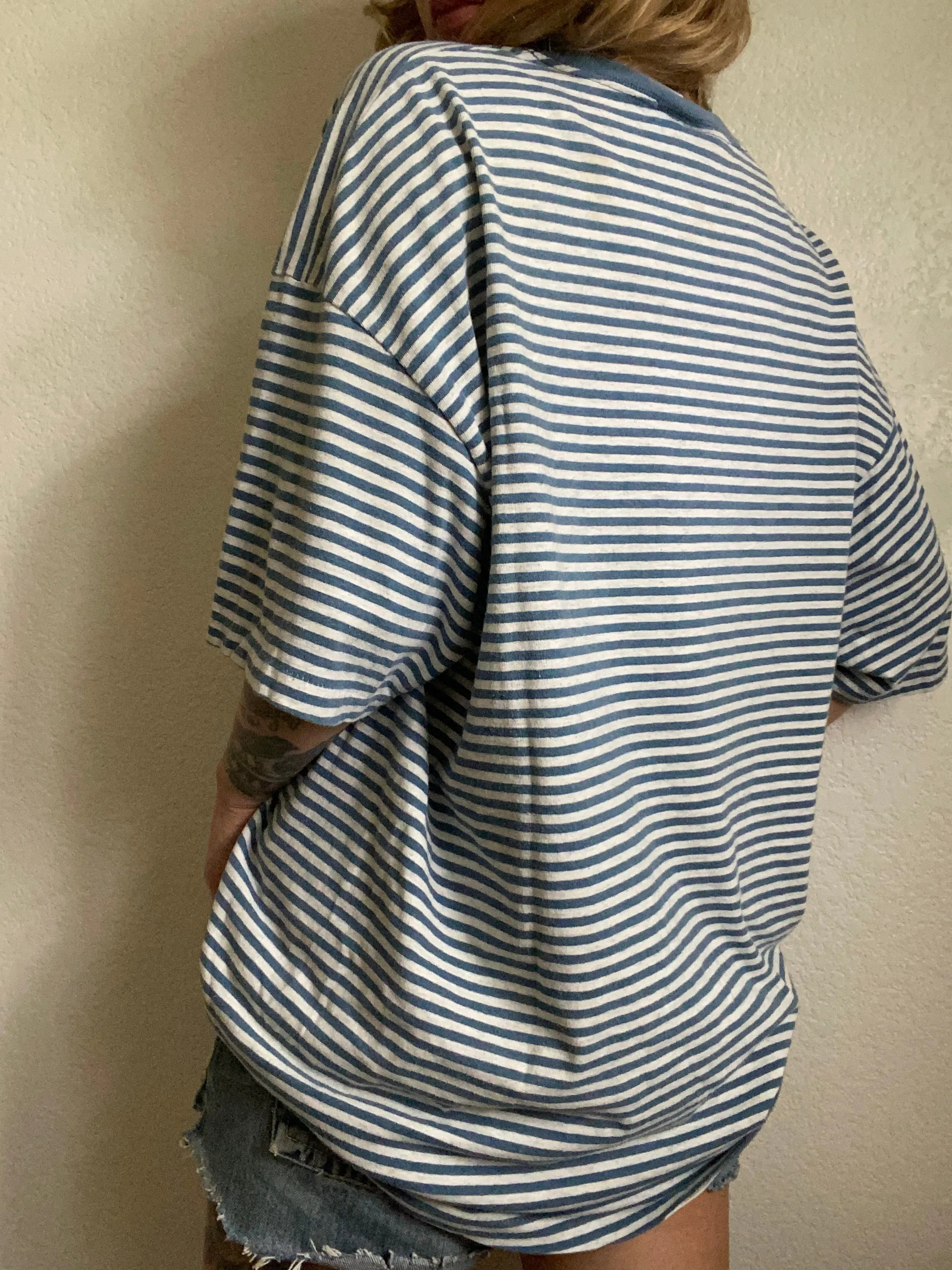 1990s Disney Mickey Mouse striped t shirt XL