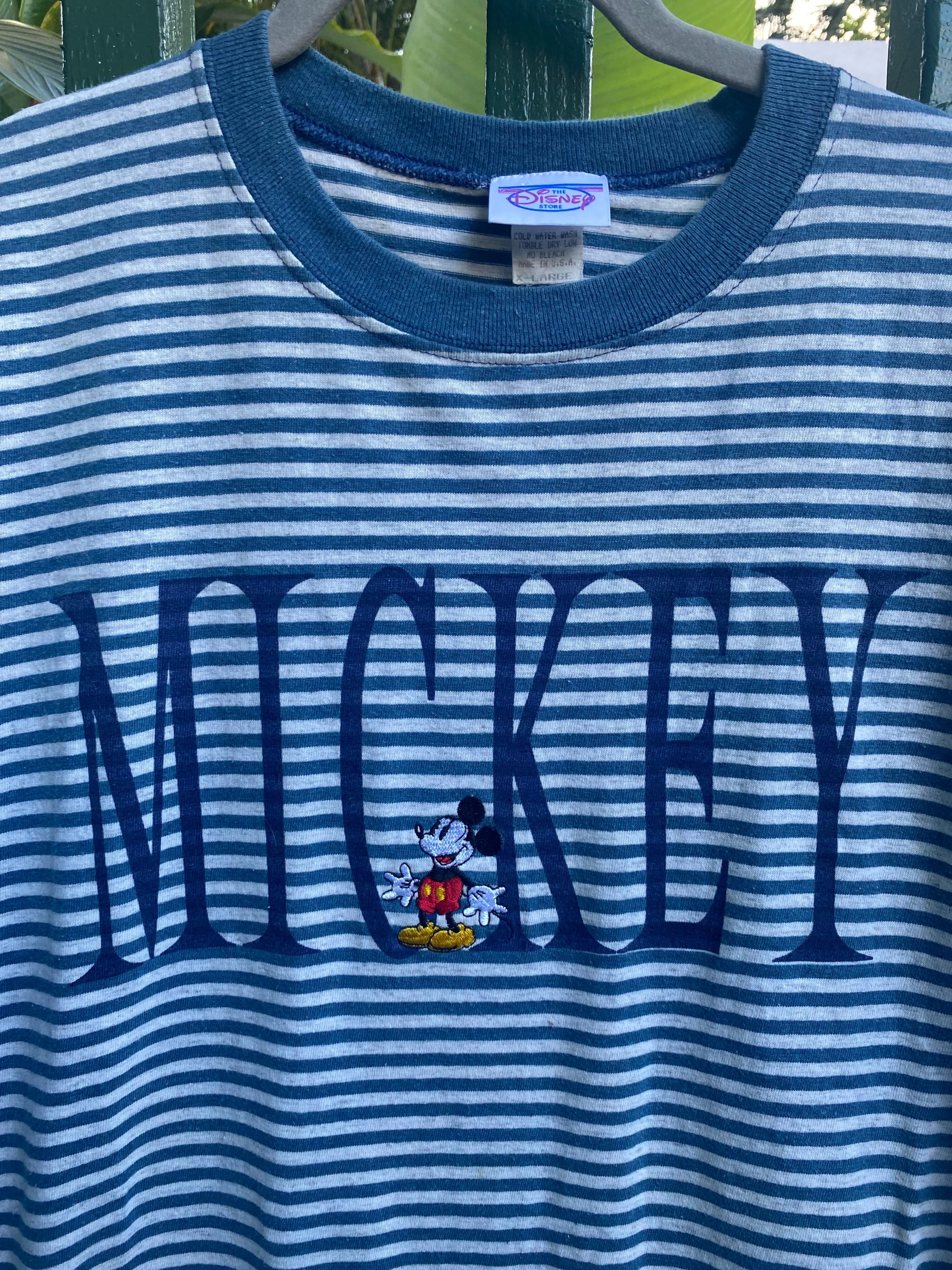 1990s Disney Mickey Mouse striped t shirt XL