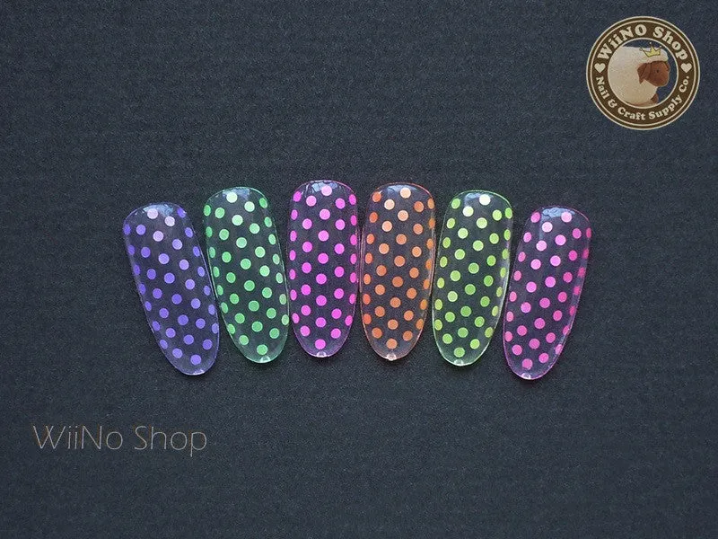 1mm Neon Pink Round Dots Glitter