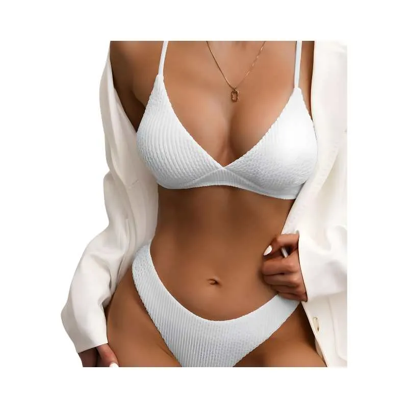 2-Piece Full Cup High-Waist Bikini Set