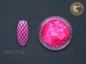 2 x 3mm Neon Hot Pink Diamond Shape Glitter