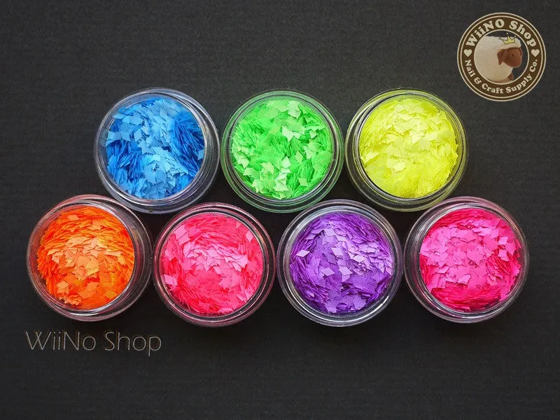 2 x 3mm Neon Yellow Diamond Shapes Glitter