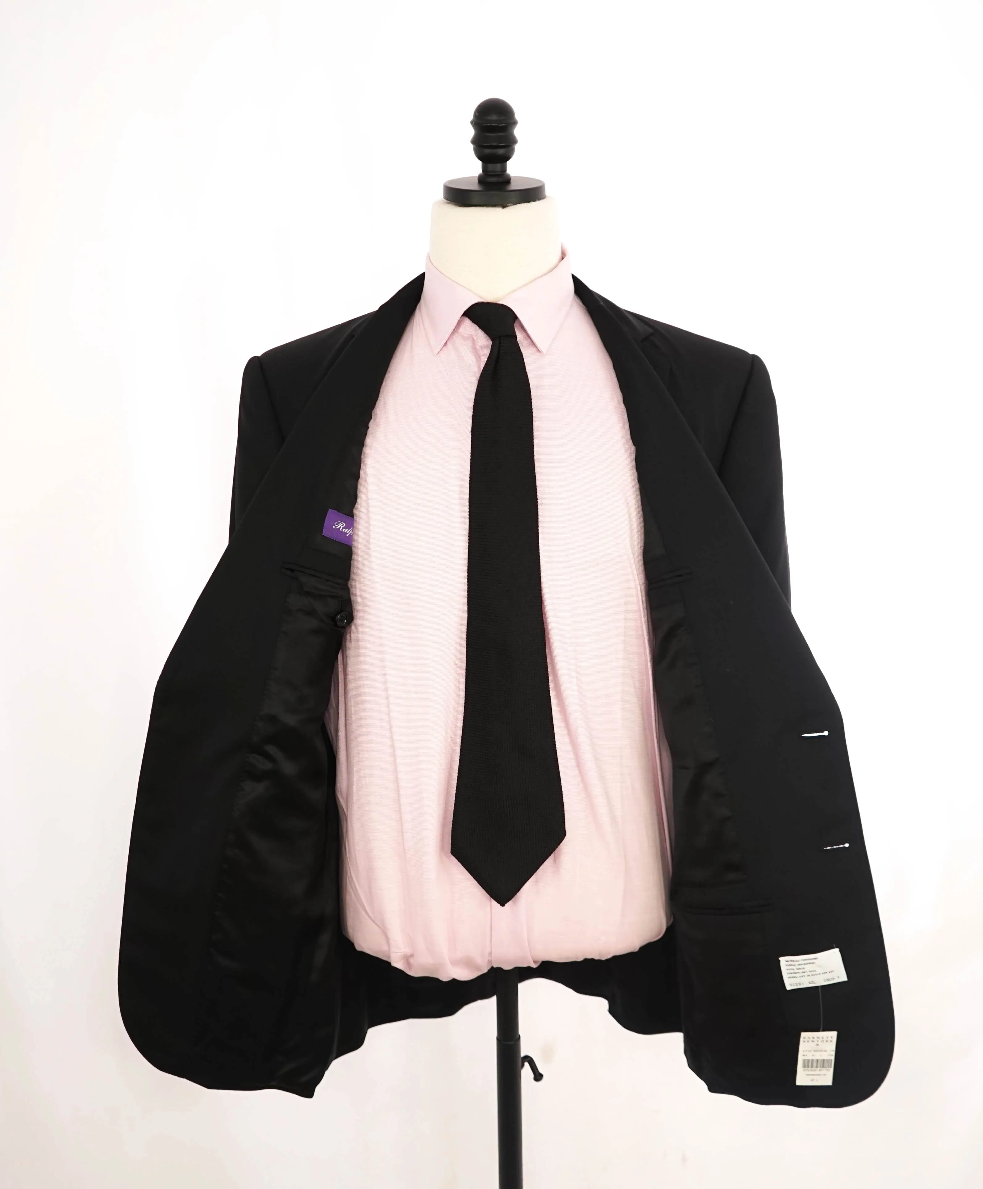 $2,695 RALPH LAUREN PURPLE LABEL - *CLOSET STAPLE* Solid Black Blazer - 42L