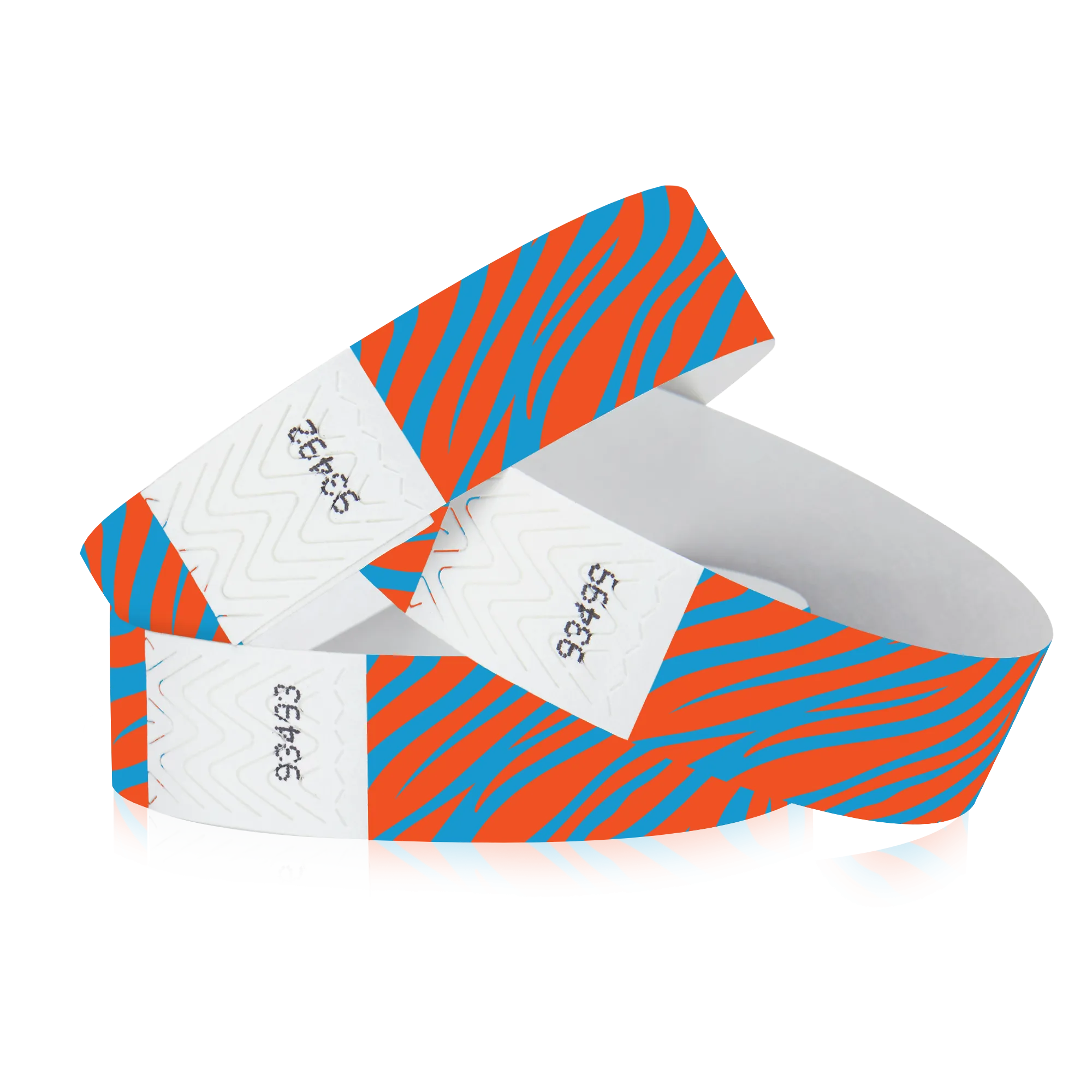 3/4" Tyvek Neon Zebra Wristbands