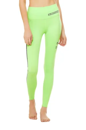 7/8 High-Waist Focal Point Legging - Neon Lime/Black