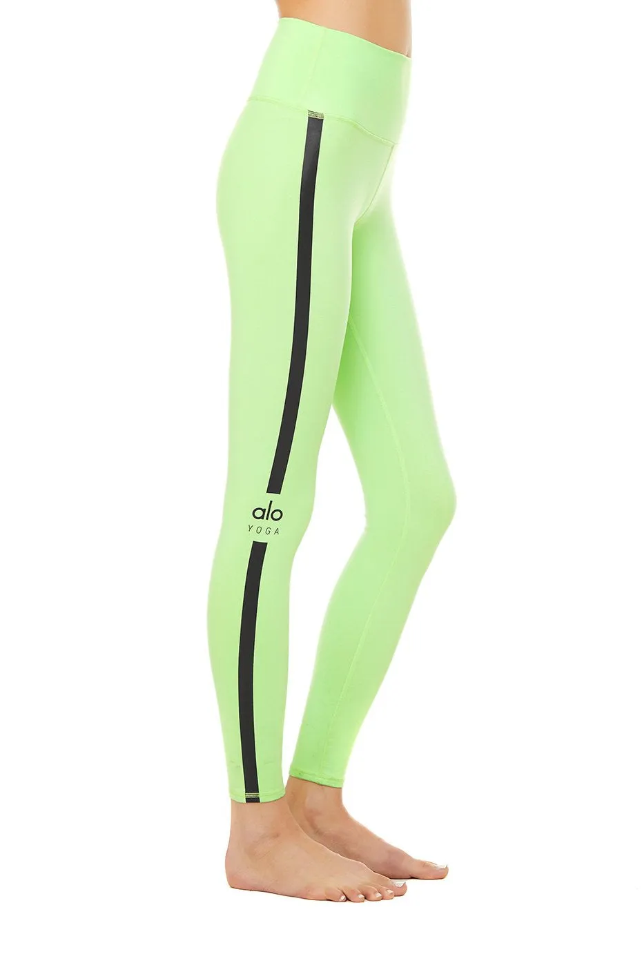 7/8 High-Waist Focal Point Legging - Neon Lime/Black