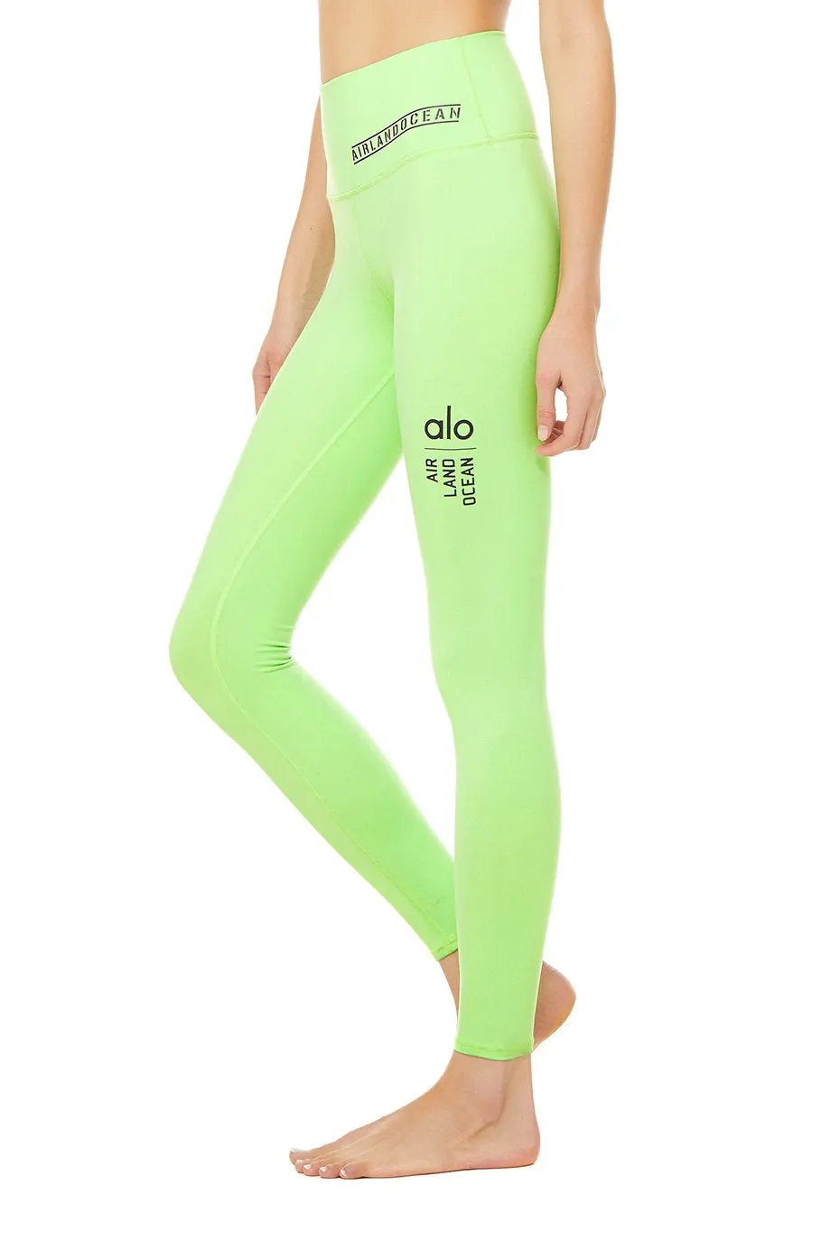 7/8 High-Waist Focal Point Legging - Neon Lime/Black