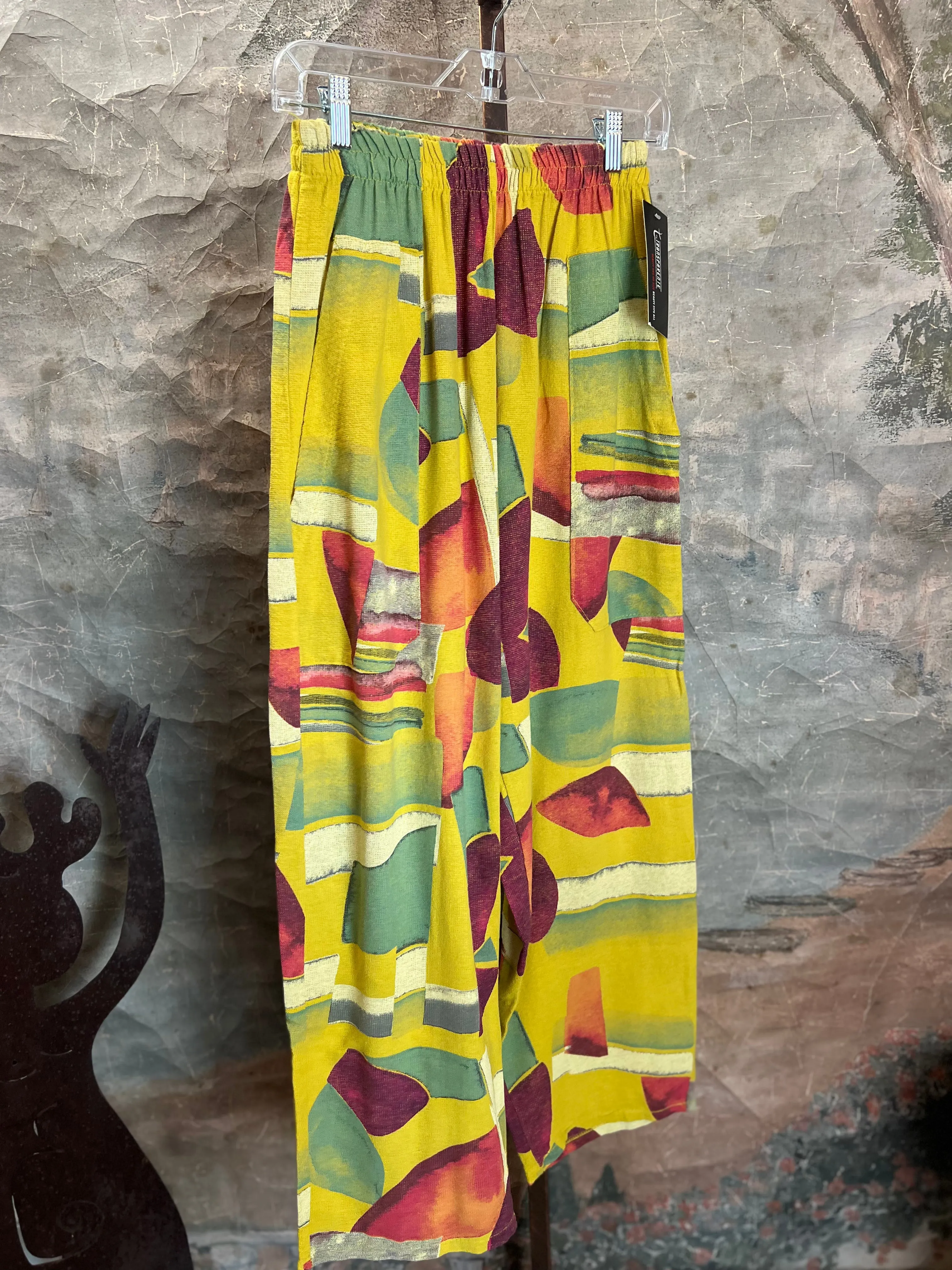 90911-23 Linen Print Pants-Mango