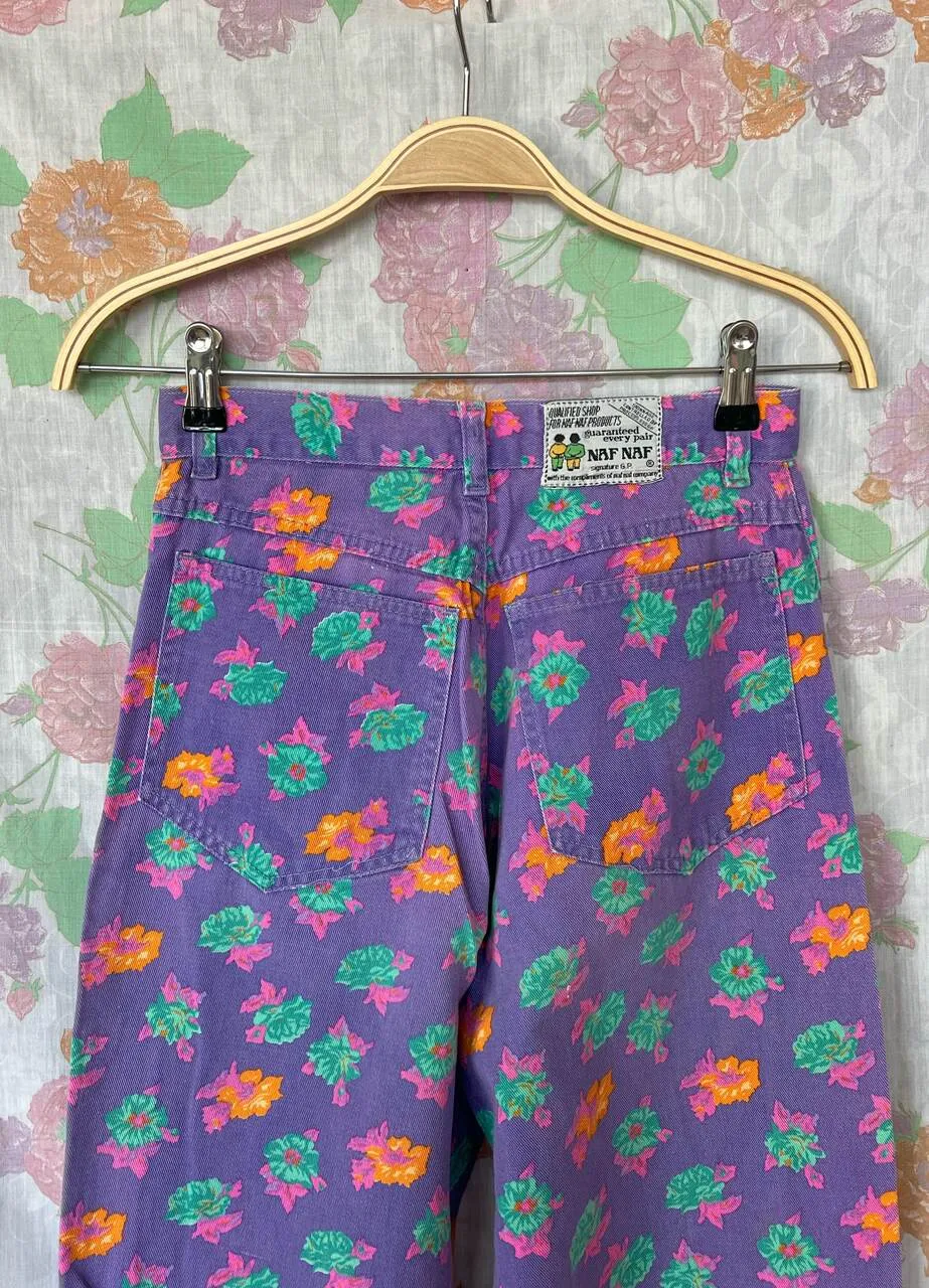 90's Iconic Flower Print Pants