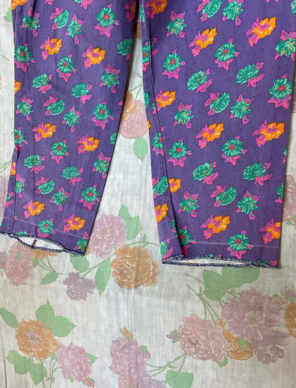 90's Iconic Flower Print Pants