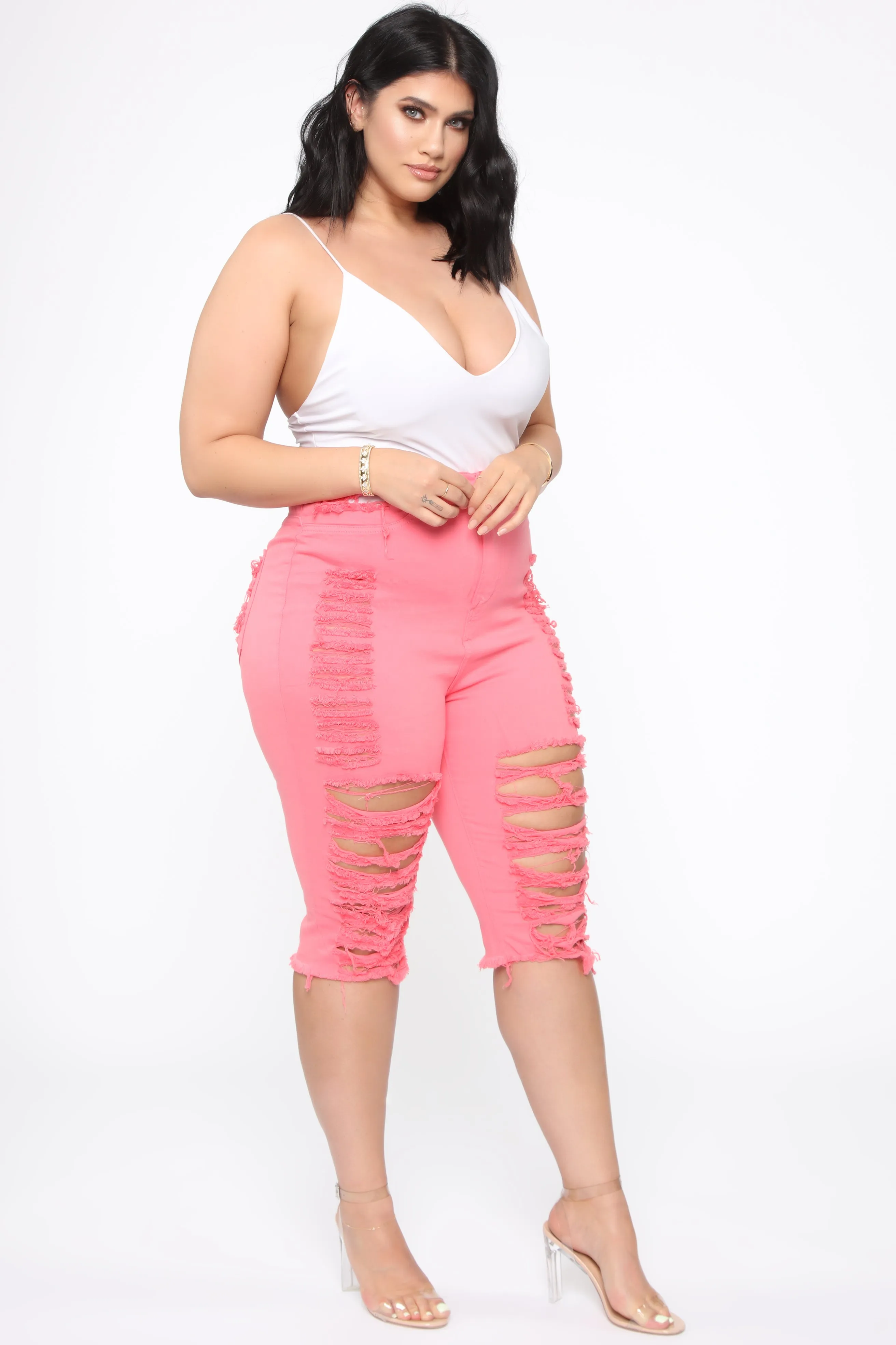 A Little On Edge Shorts - Coral