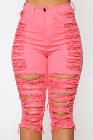 A Little On Edge Shorts - Coral