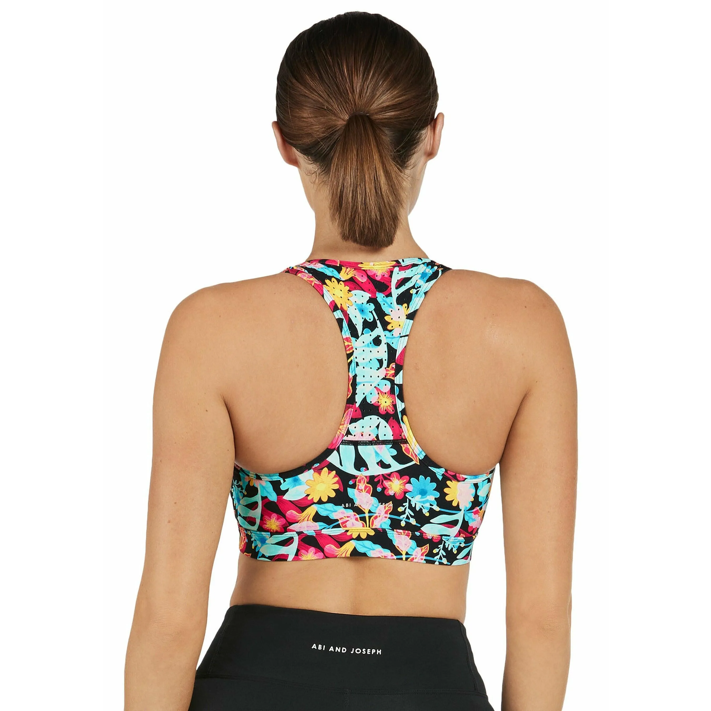 Abi and Joseph Run Swim High Support Crop