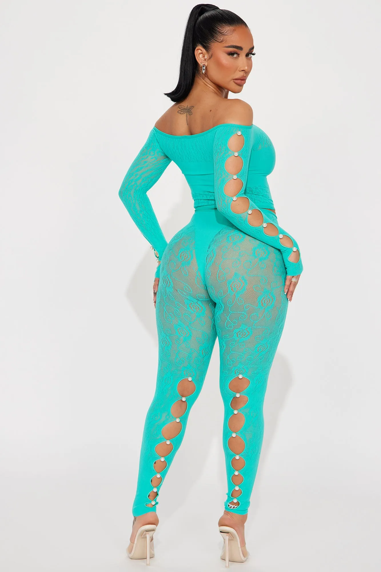 About Me Seamless Legging Set  - Aqua