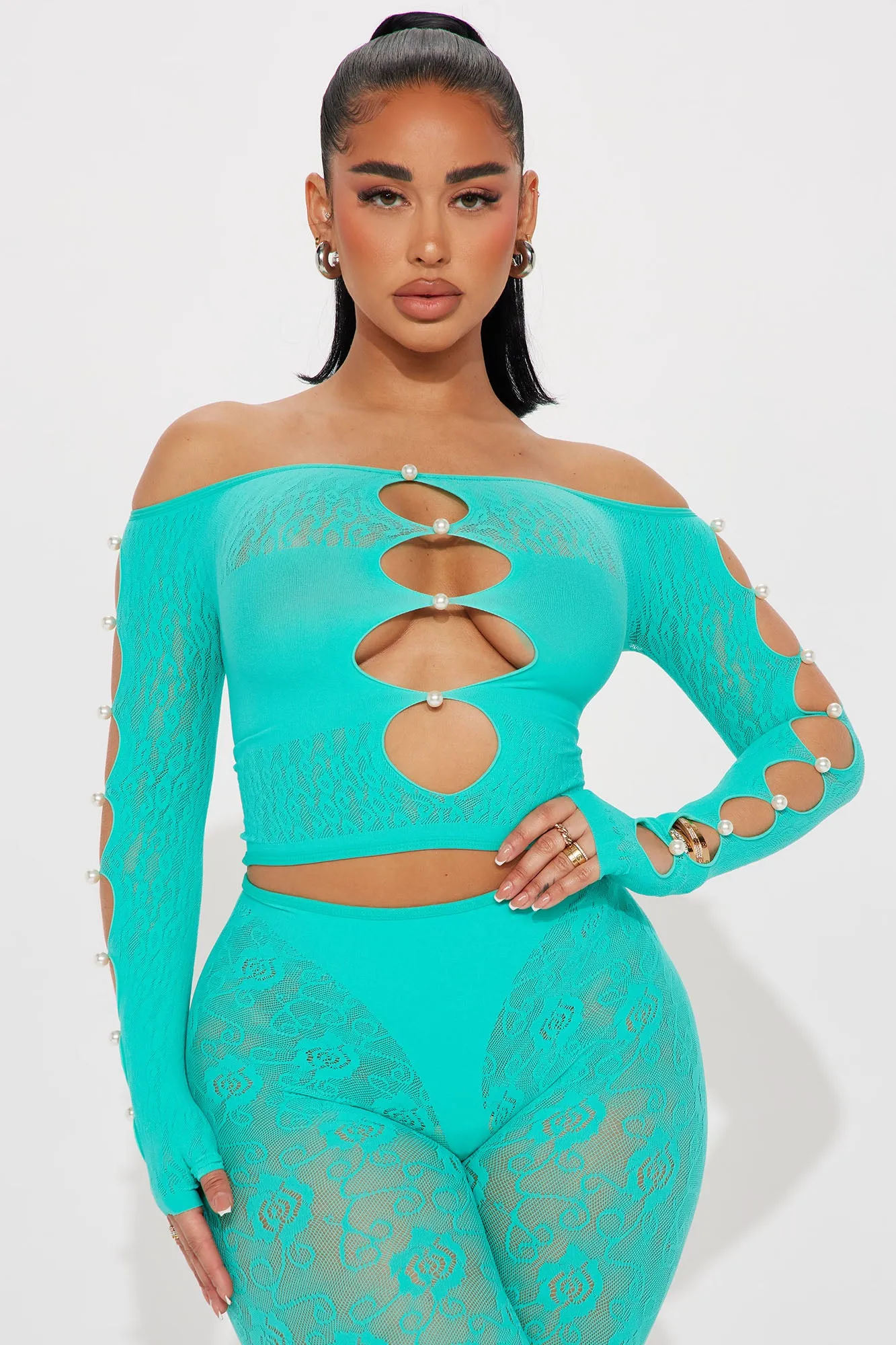 About Me Seamless Legging Set  - Aqua