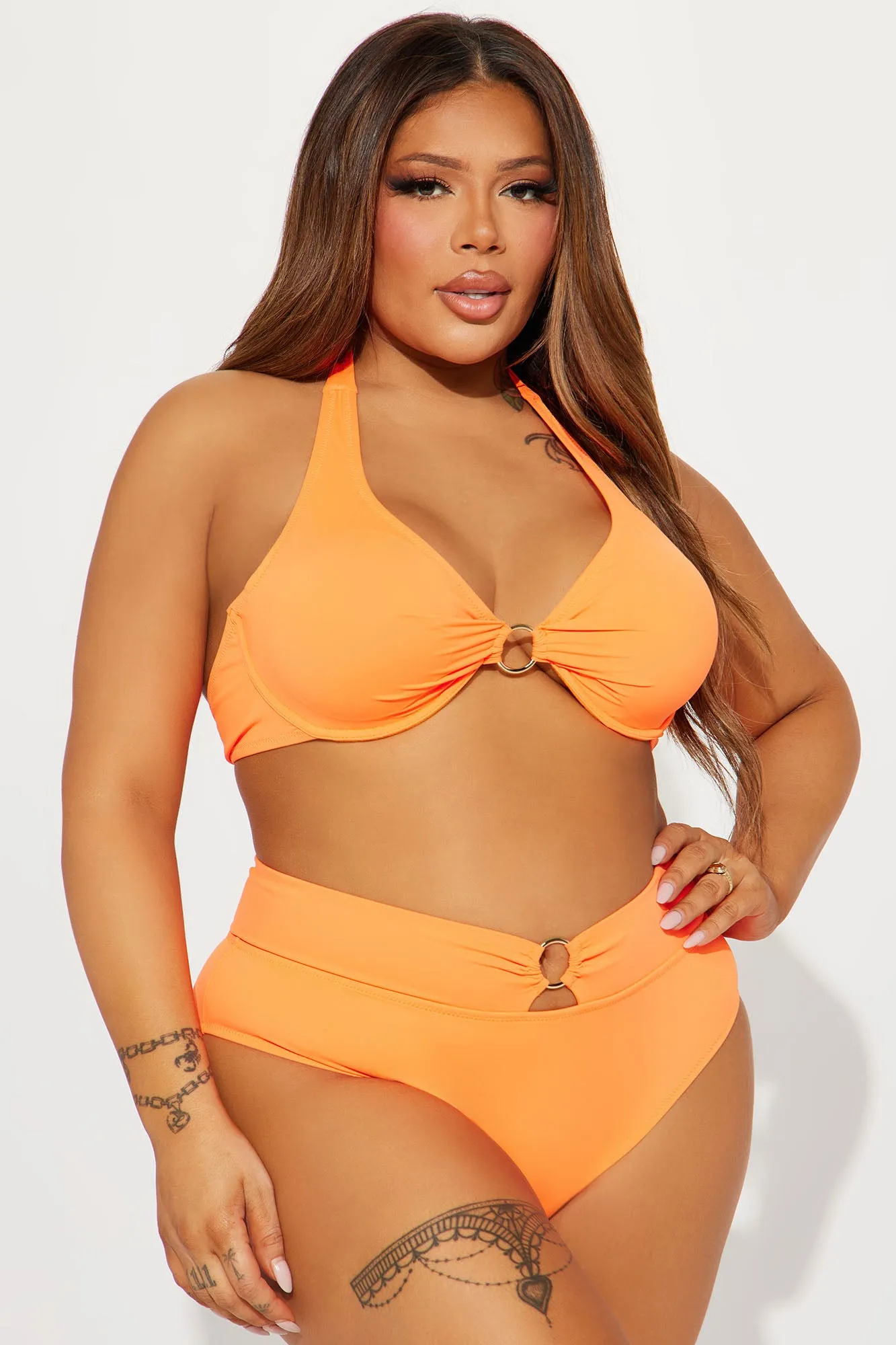 Adventures At The Beach 2 Piece Bikini - Neon Orange