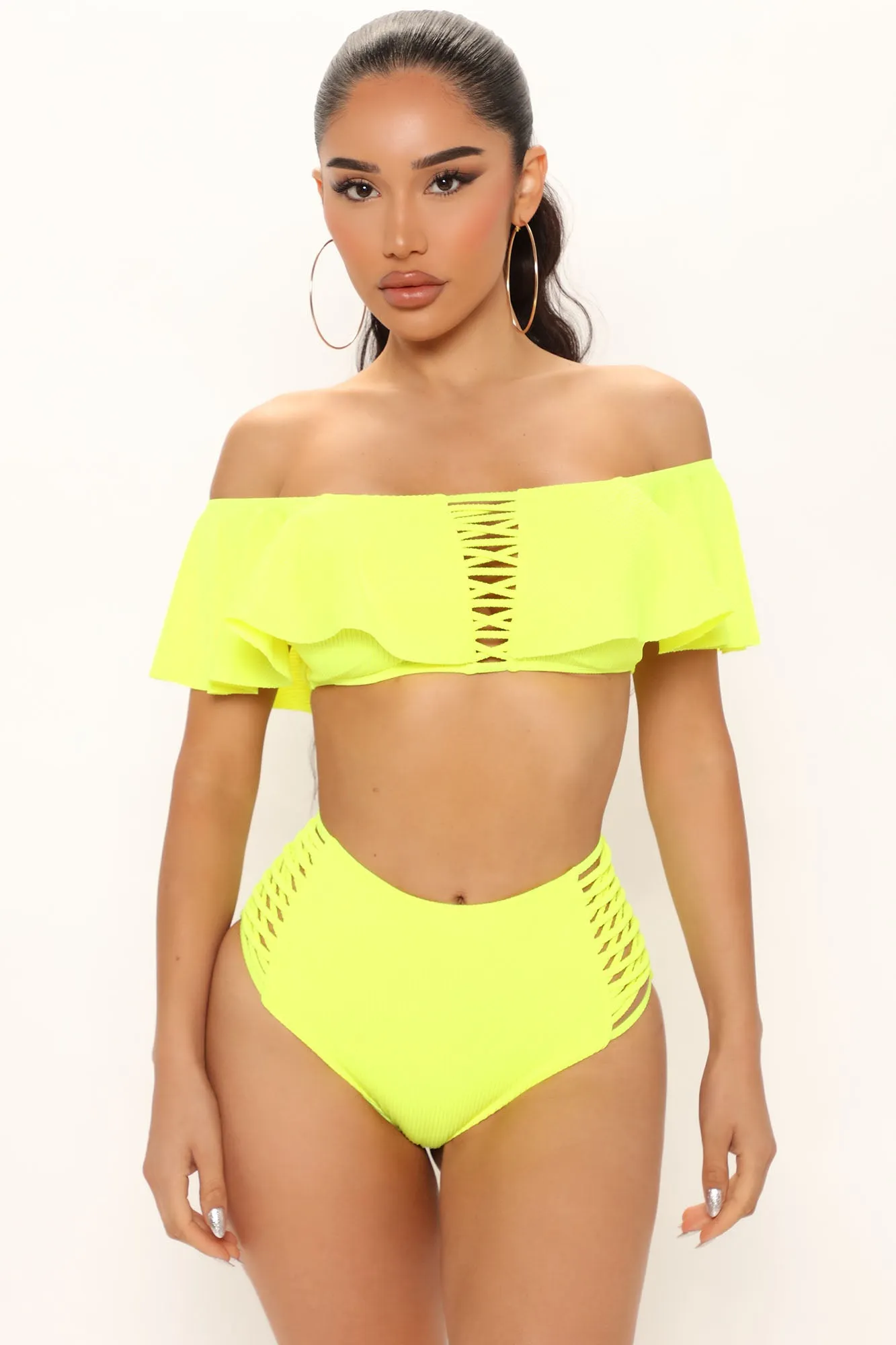 Adventures On A Tropical Island 2 Piece Bikini - Neon Green