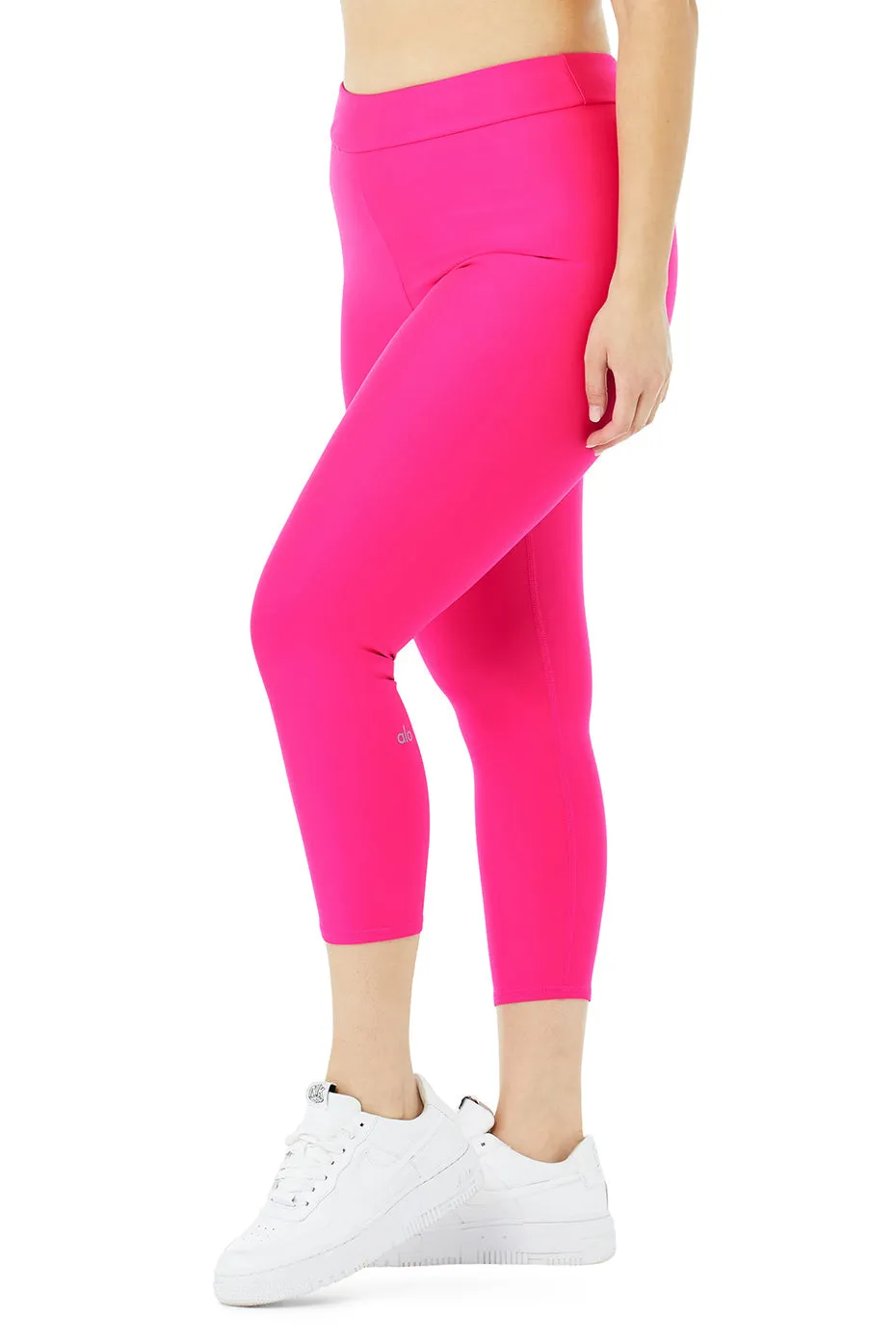 Airlift High-Waist Conceal-Zip Capri - Neon Pink