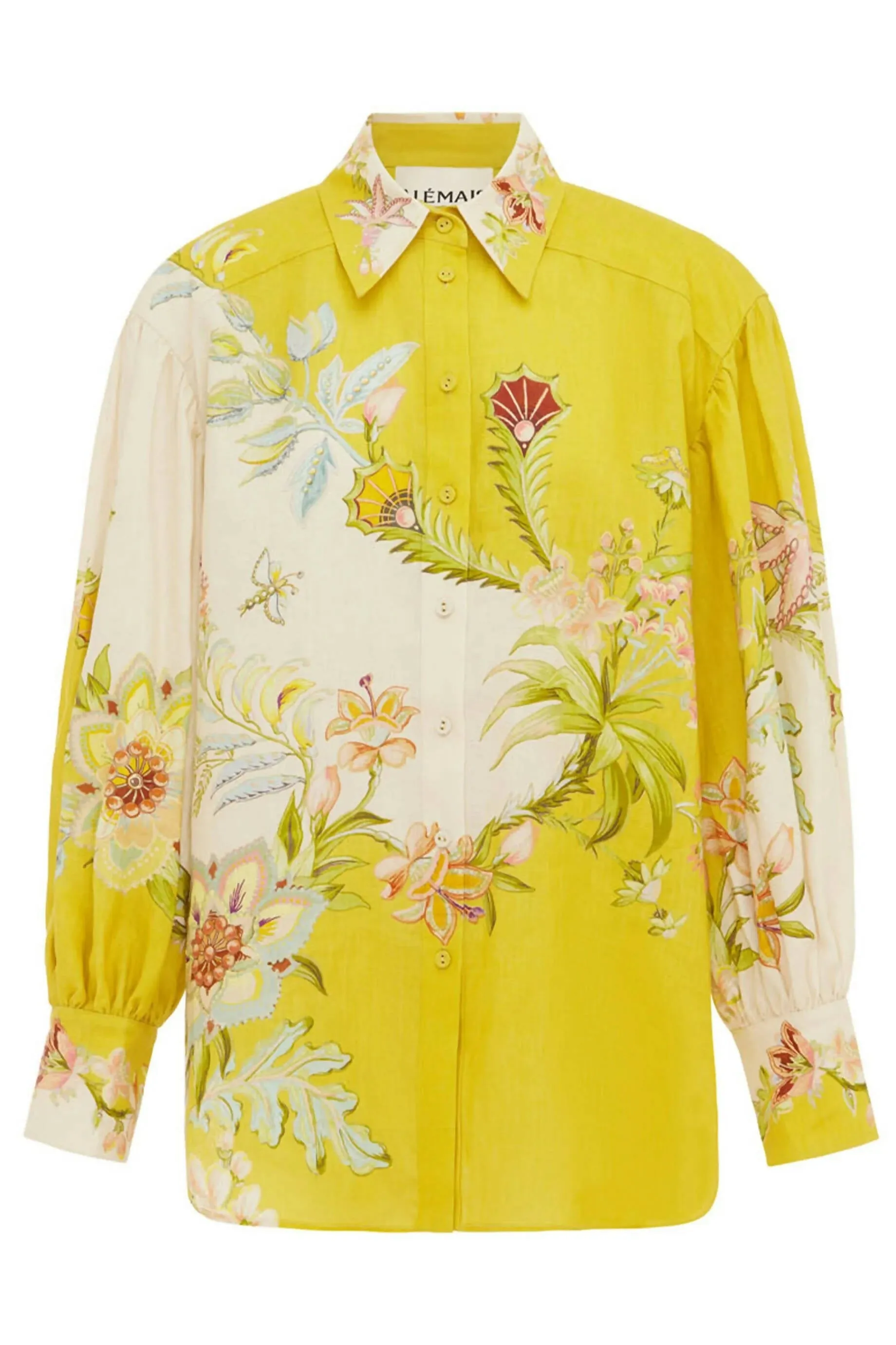 Alemais Ira Linen Shirt and Pants Set in Lemon Cream Floral Size 16