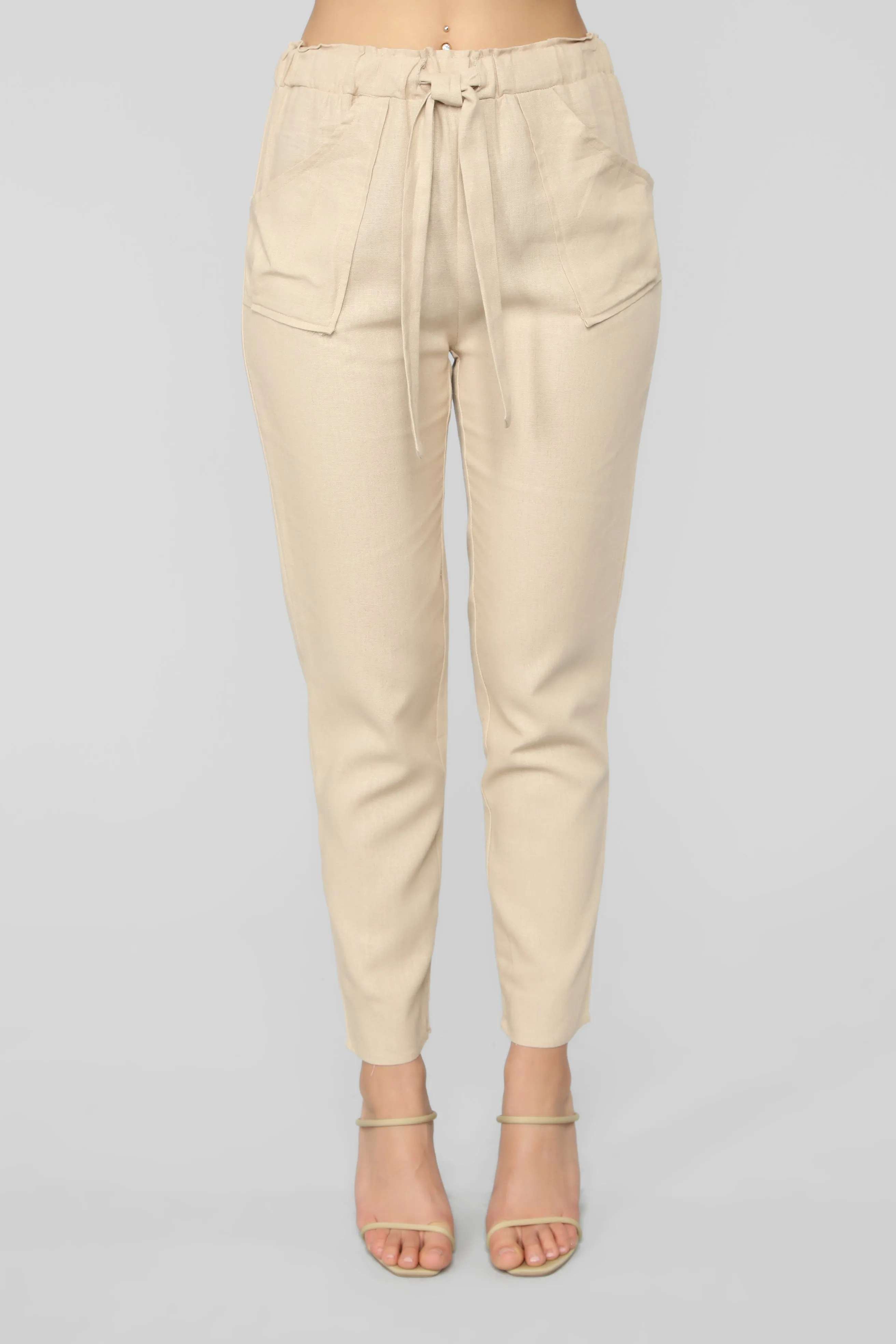 All Tied Up Pants - Tan