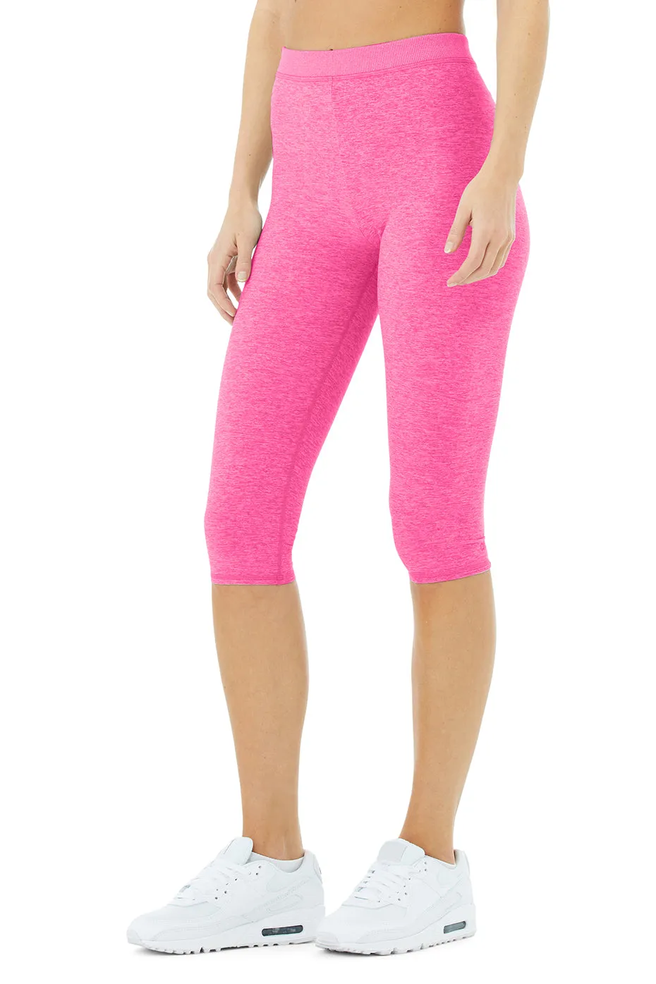 Alosoft High-Waist Iconic 90's Capri - Neon Pink Heather