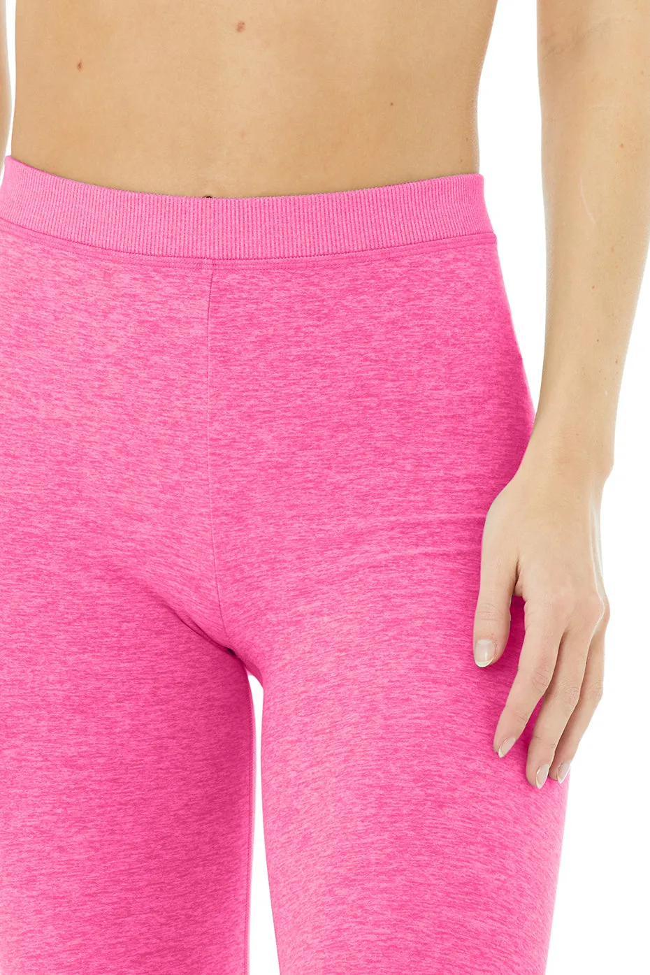 Alosoft High-Waist Iconic 90's Capri - Neon Pink Heather
