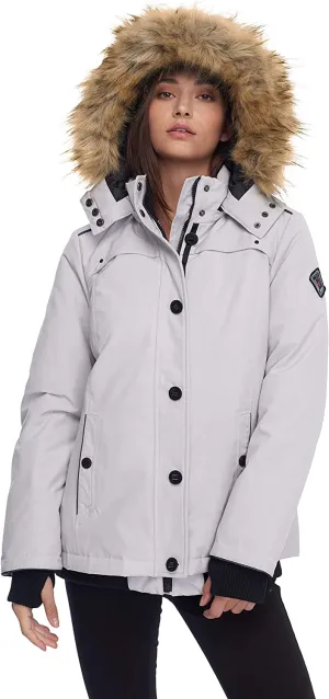 ALPINE NORTH Women's Down Bomber Jacket Winter Coat