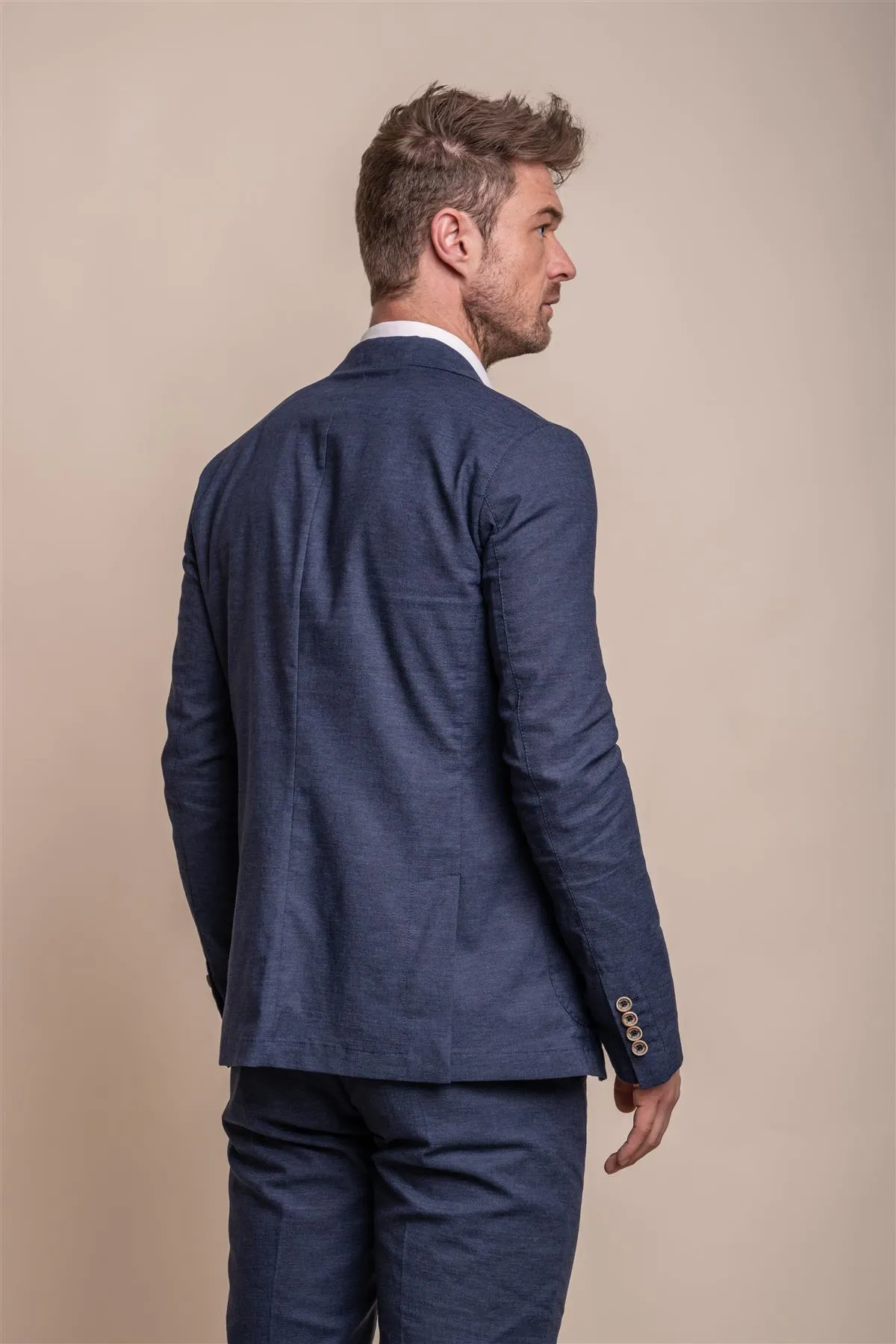Alvari Navy Quarter Lined Blazer