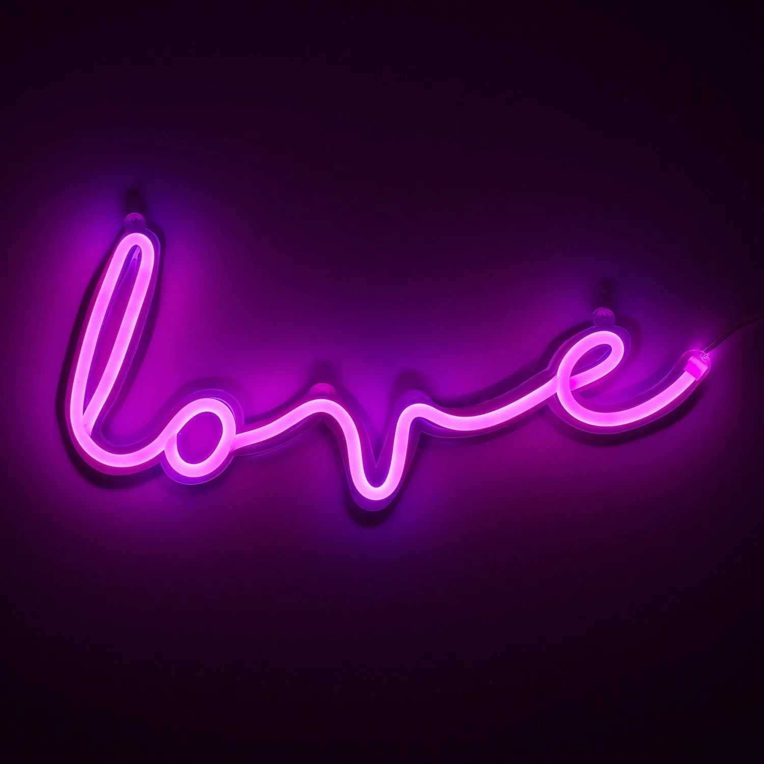 Amped & Co Love LED Neon Light Indoor Wall Sign with Line Switch, 16x7