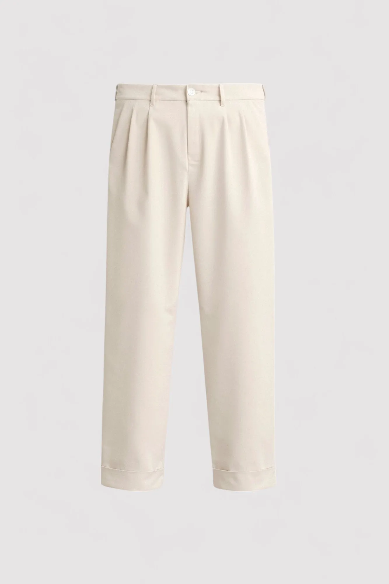 Ancien | Women's Old Money Casual High Waist Solid Button Straight Leg Pants