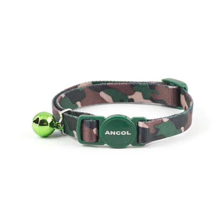 Ancol Safety Camouflage Cat Collar with Bell