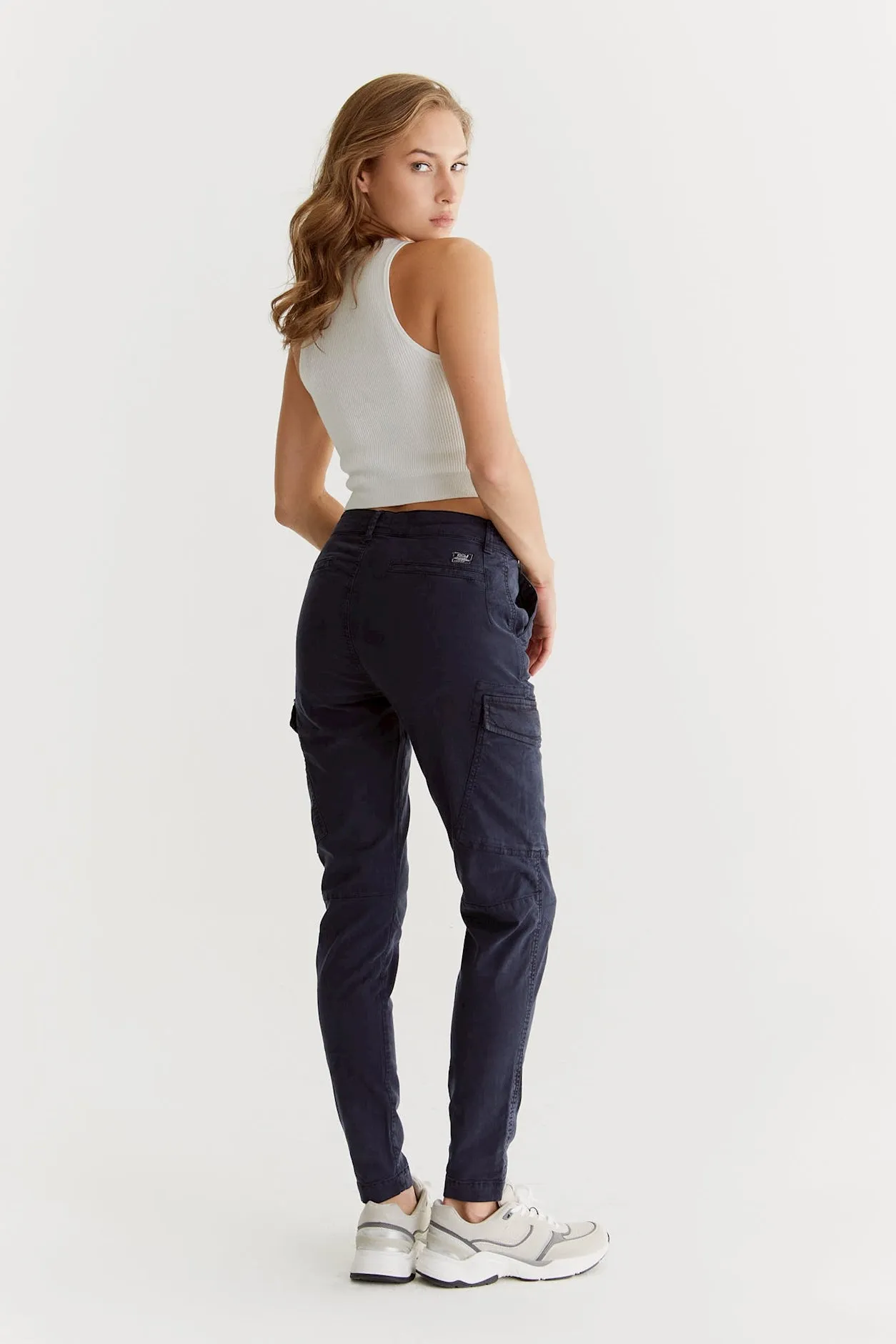 Angel High Waist Cargo Pants Winter Dark Blue