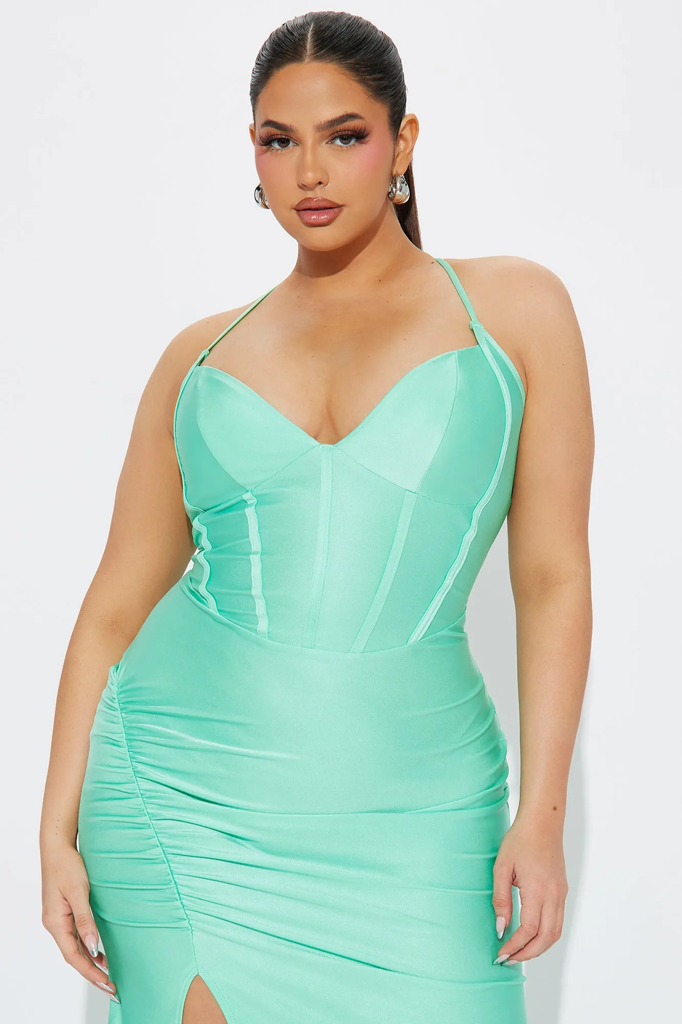 Angelina Corset Gown - Mint