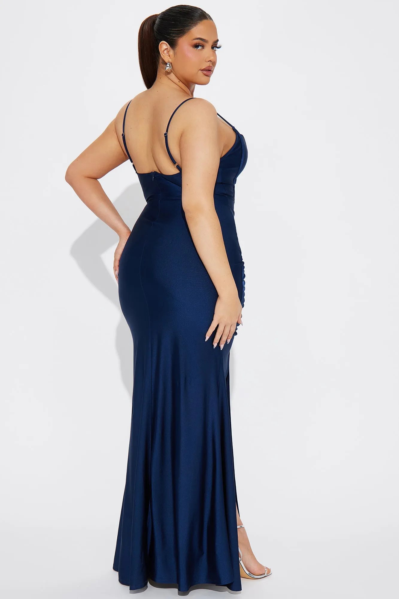 Angelina Corset Gown - Navy