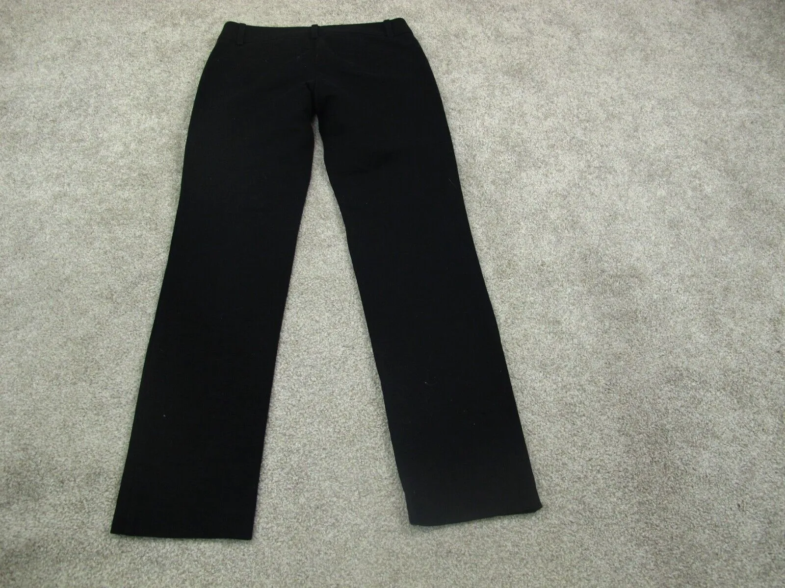 Ann Taylor Womens Dress Pant Low Rise Straight Leg Pockets Black Size 0P
