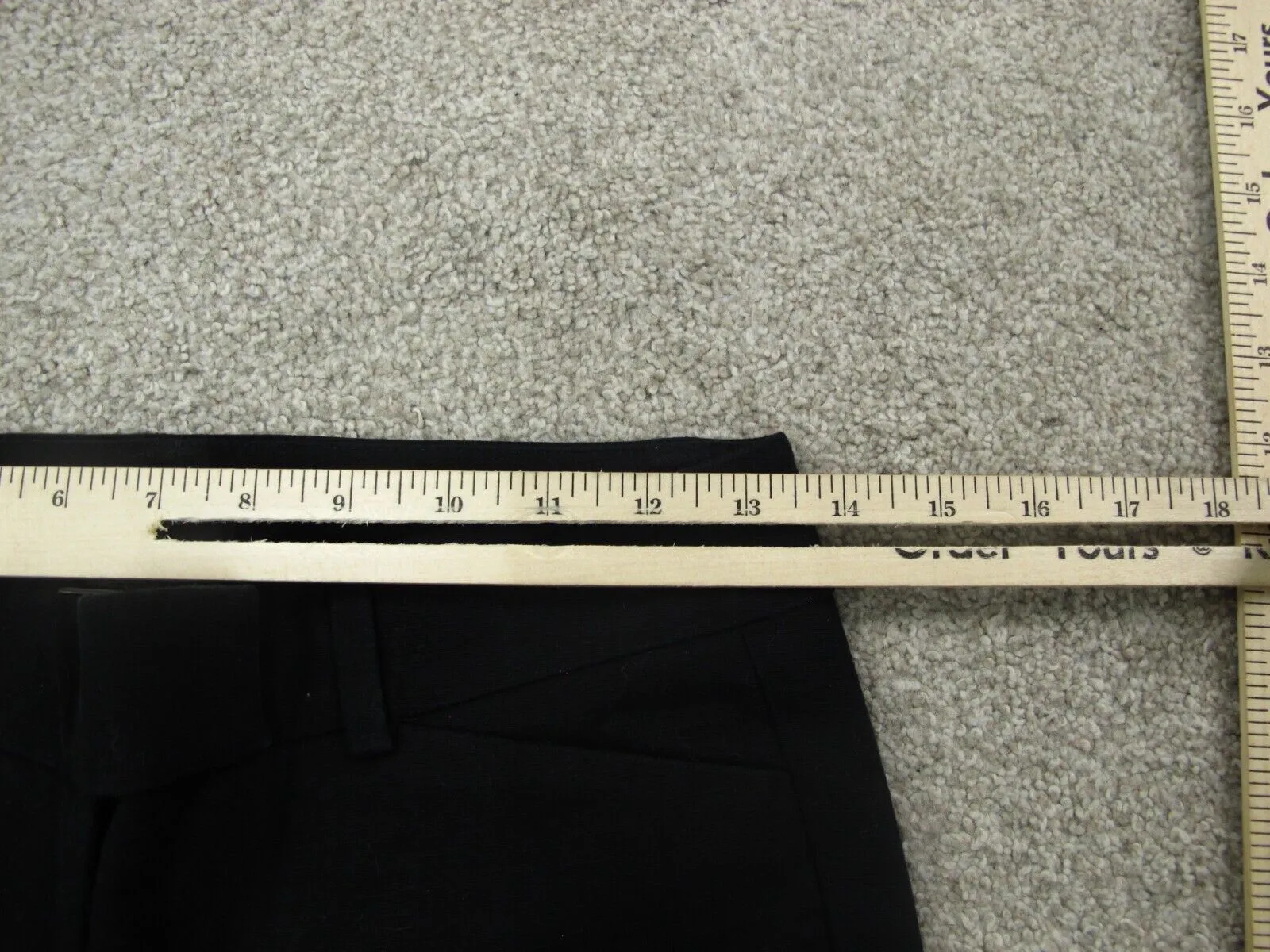 Ann Taylor Womens Dress Pant Low Rise Straight Leg Pockets Black Size 0P