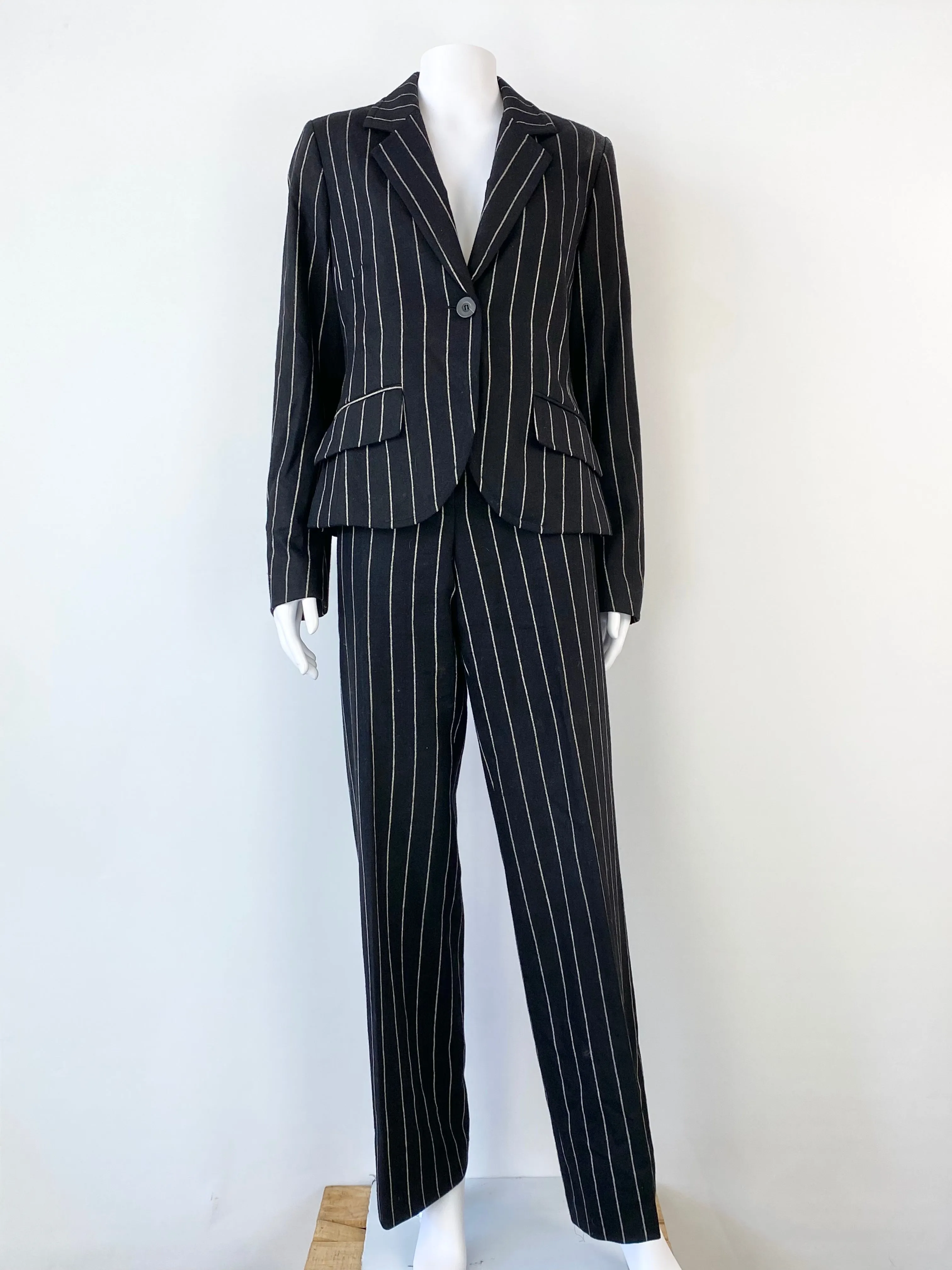 Anna Thomas Black & White Pinstripe Suit - AU10 & AU12