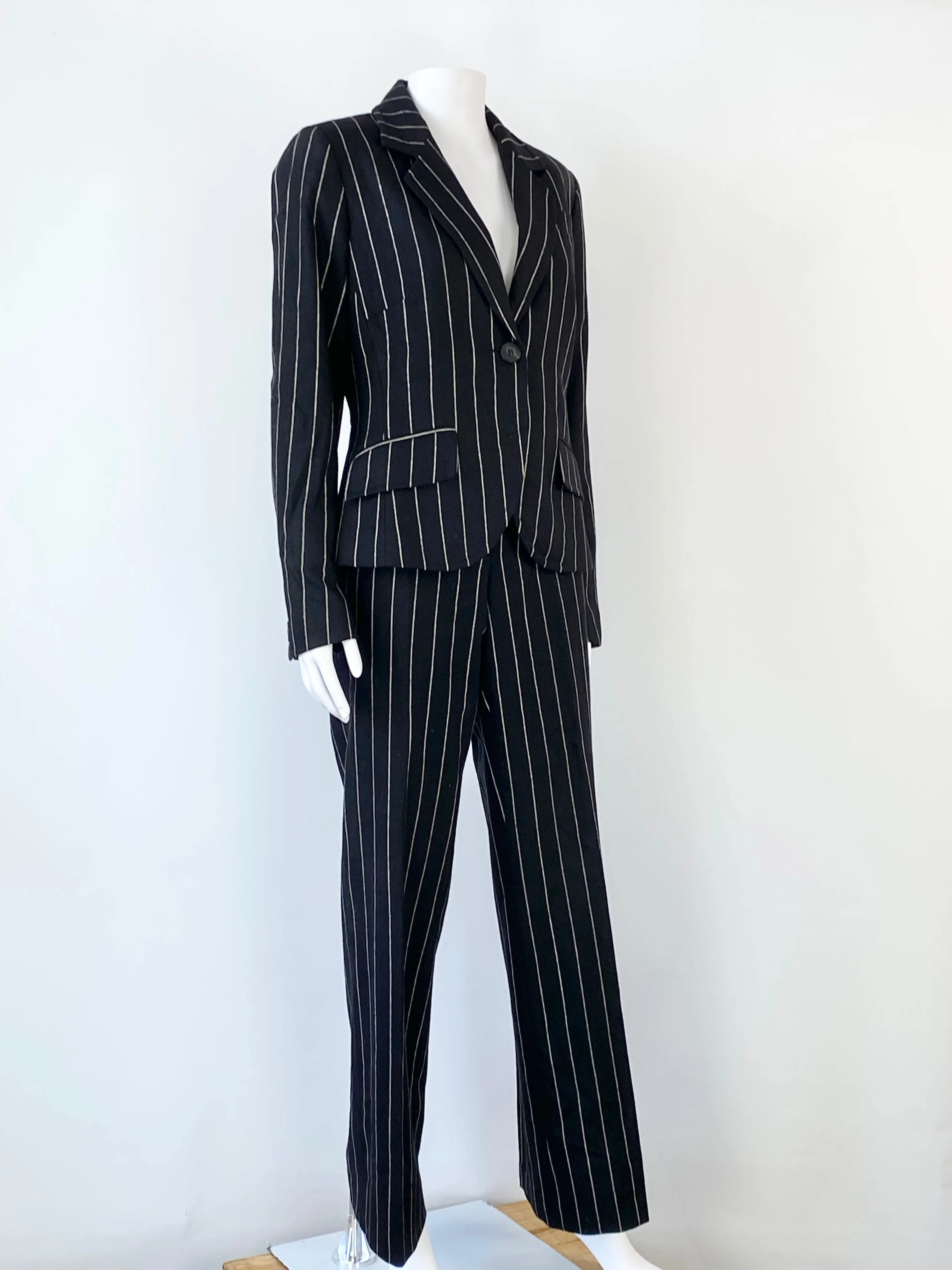Anna Thomas Black & White Pinstripe Suit - AU10 & AU12