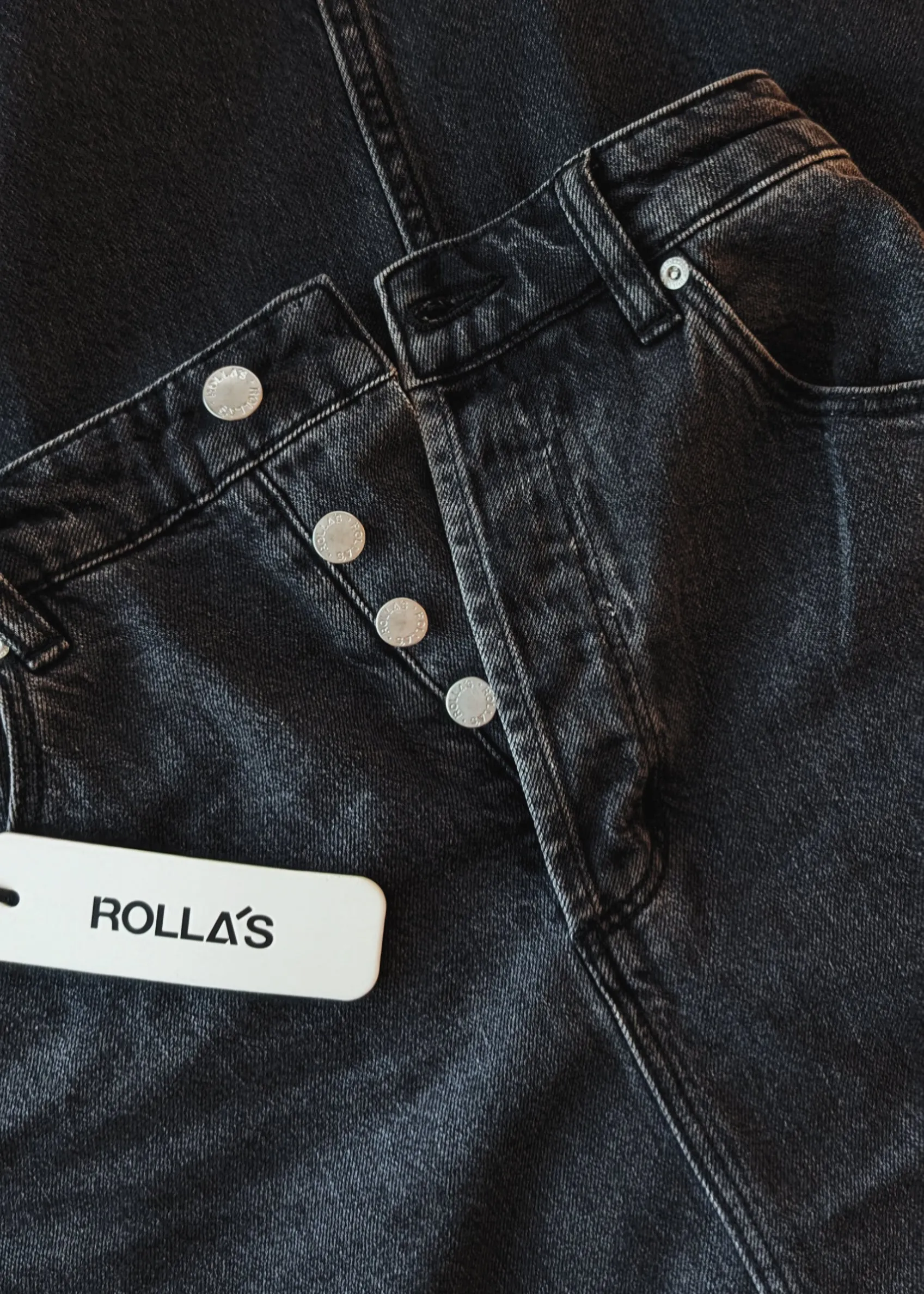 Ash Black Chicago Denim Midi Skirt