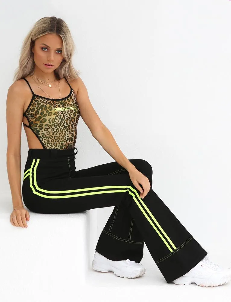 Astrid Pant - Black With Neon