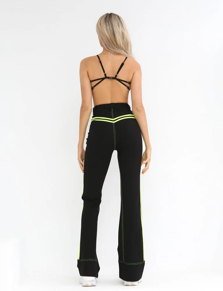 Astrid Pant - Black With Neon