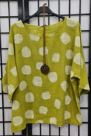 Athena Italian Spotty Cotton Tops