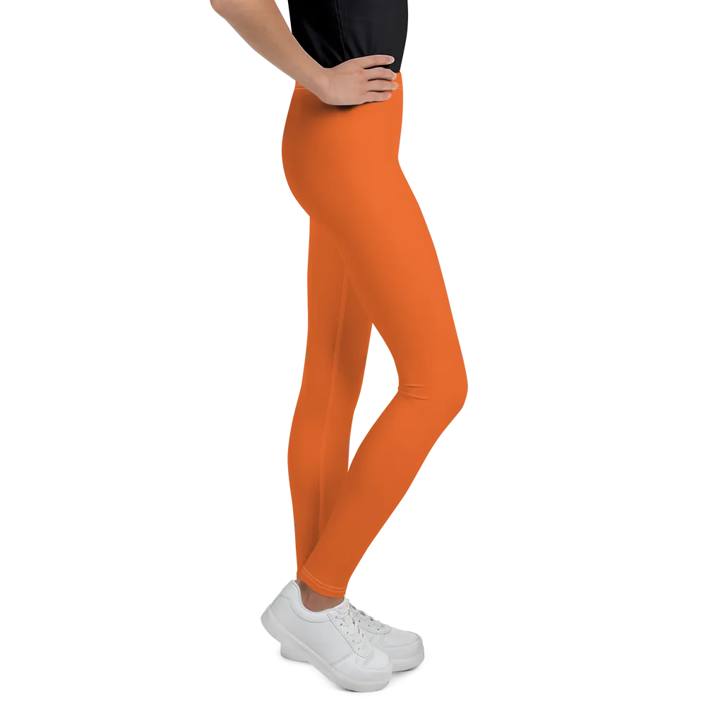 Athletic Apparatus Orange Black logo White stitch V2 Youth Leggings