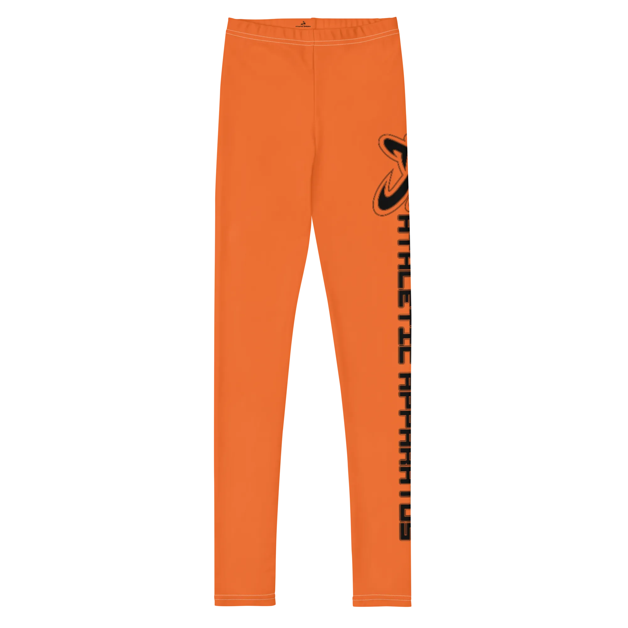 Athletic Apparatus Orange Black logo White stitch V2 Youth Leggings