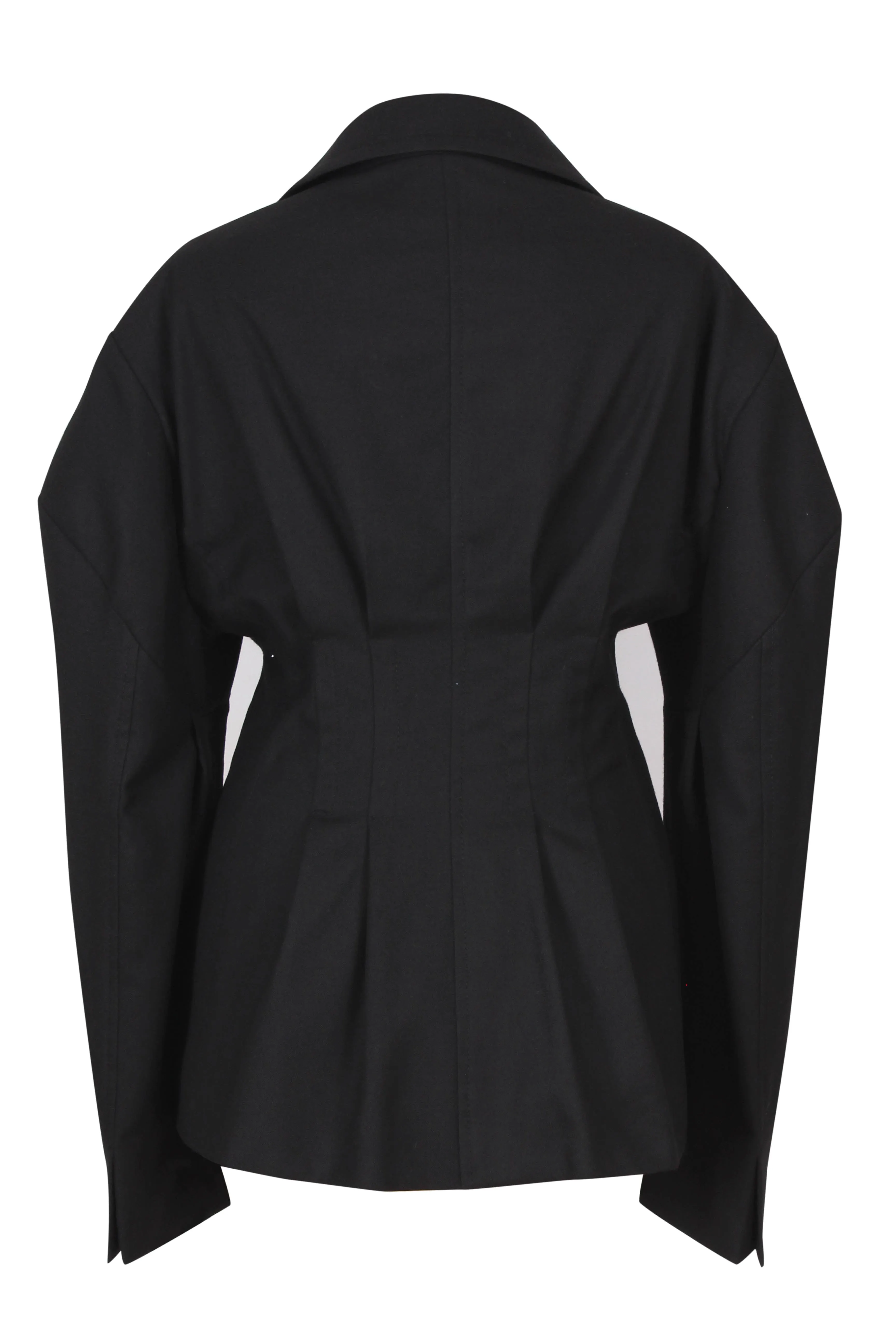Back pleats wool blazer