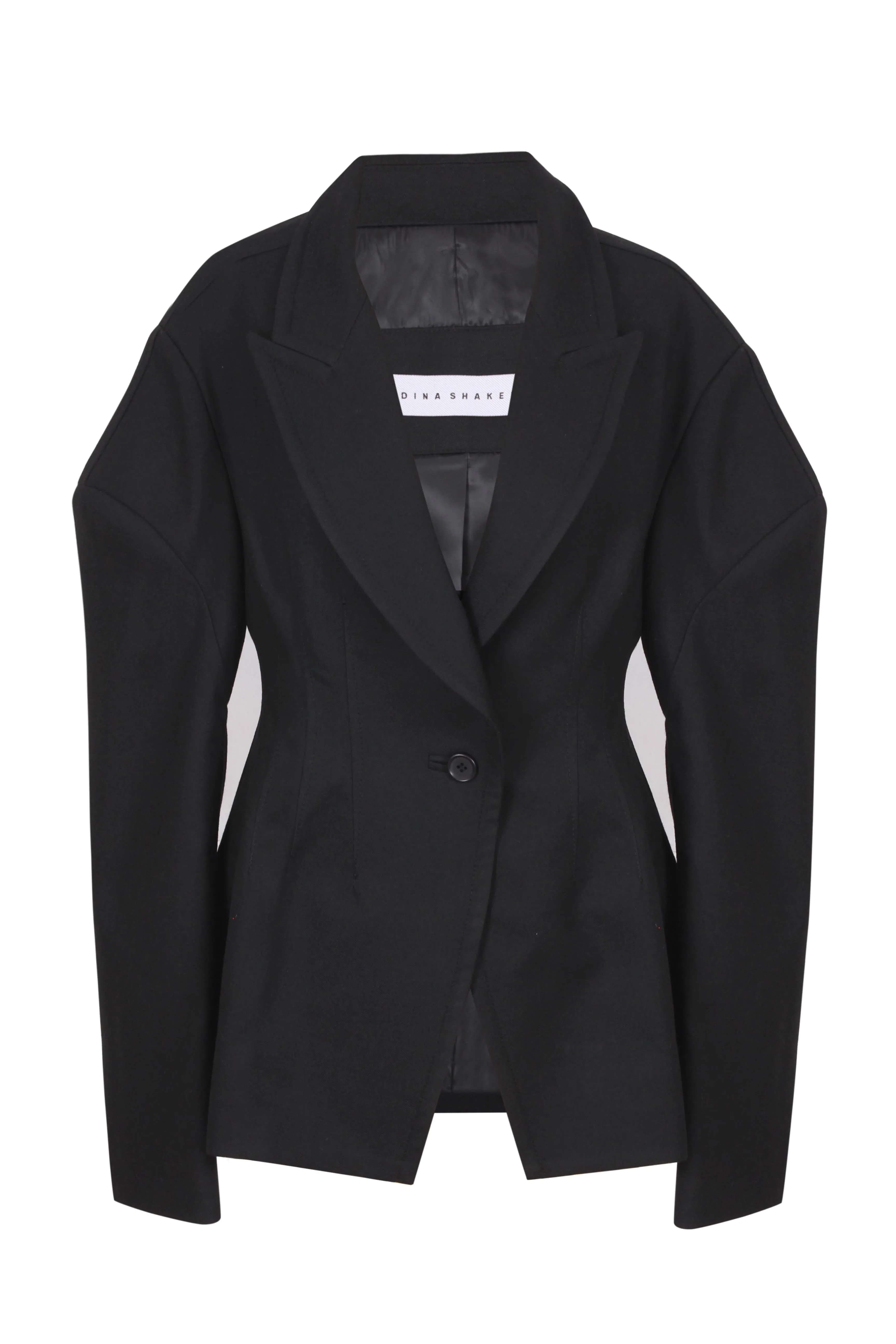 Back pleats wool blazer