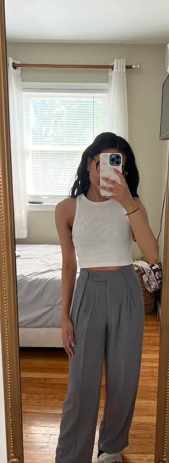 Baggy And Flowy Women's Dress Causal Suit Pants