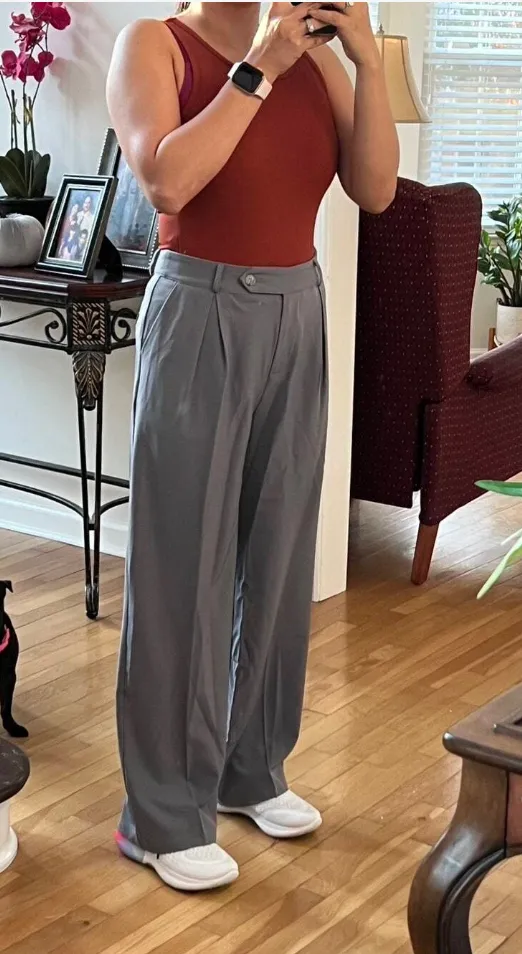 Baggy And Flowy Women's Dress Causal Suit Pants