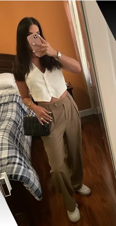 Baggy And Flowy Women's Dress Causal Suit Pants